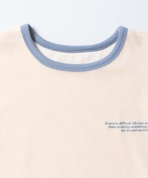 hunch（ハンチ） tシャツ 半袖 ベロア リンガーTシャツ レディース