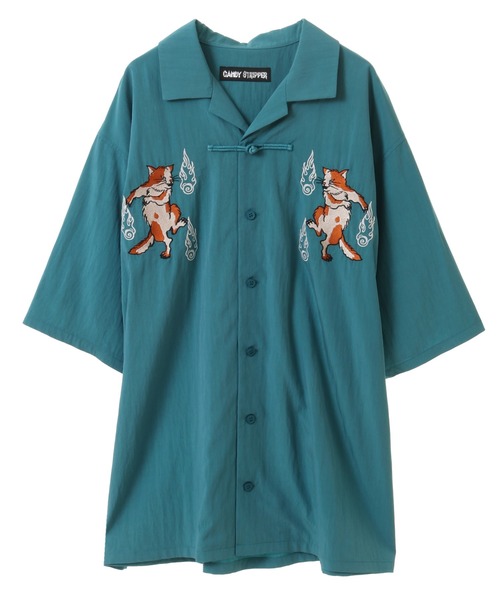 ブラウス シャツ DOG ＆ CAT STRIPE シャツ レディース メンズ セール】DOG ＆ CAT STRIPE シャツ（シャツ/ブラウス）｜Candy