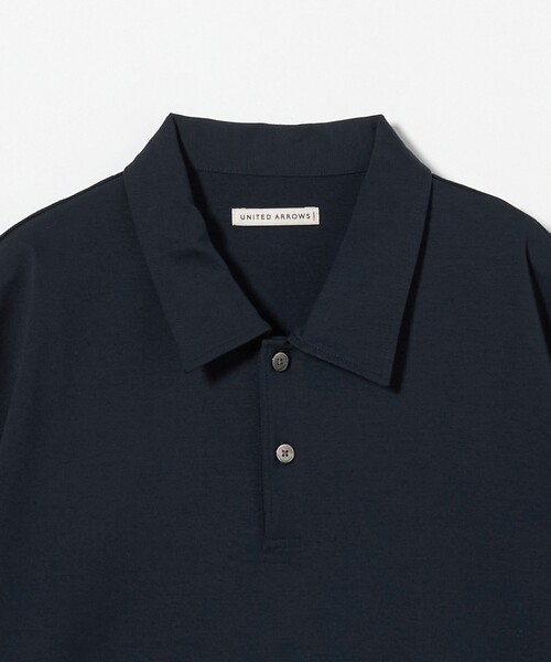 ニットポロシャツ UA COZY ーウォッシャブル・抗菌防臭ー NAVY UNITED ARROWS ポロシャツ ポンチ UA COZY -抗菌防臭・接触冷感