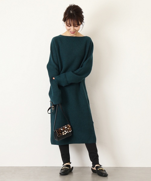 「Spick & Span」 ニットワンピース FREE ベージュ レディース_画像6