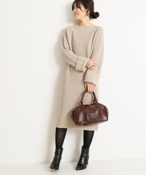 「Spick & Span」 ニットワンピース FREE ベージュ レディース_画像8