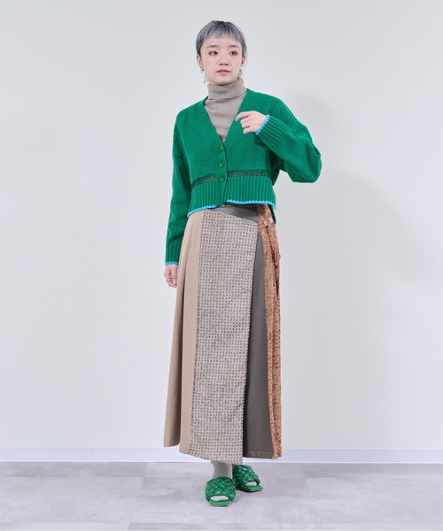 「TEVALT」 ニットカーディガン 38 ブラック レディース_画像3