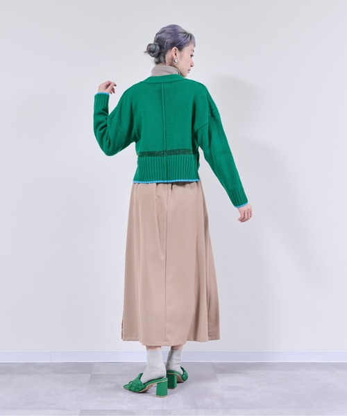 「TEVALT」 ニットカーディガン 38 ブラック レディース_画像5