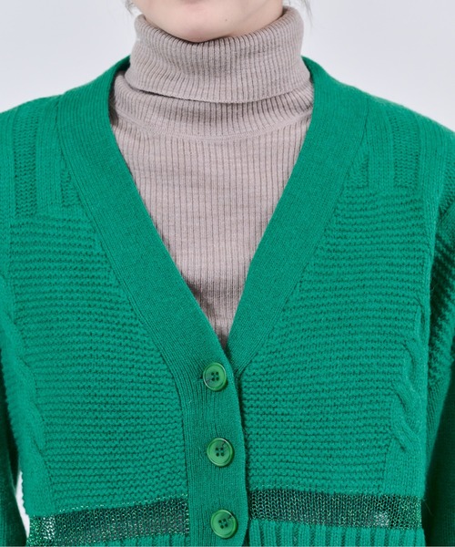 「TEVALT」 ニットカーディガン 38 ブラック レディース_画像9