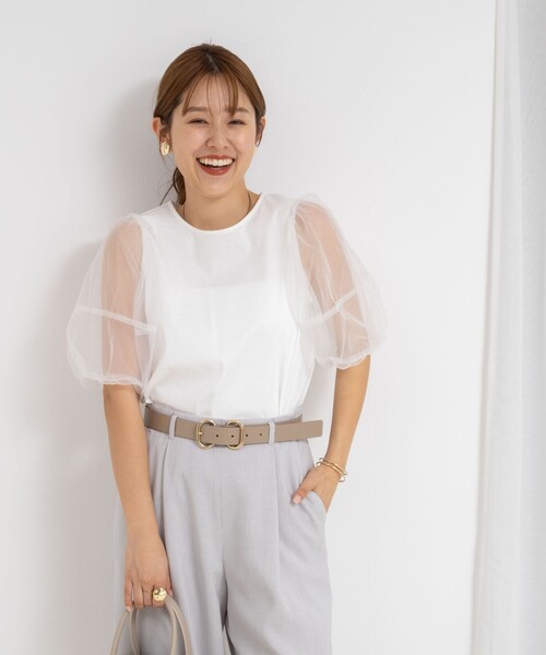 ビジューハットデザインバルーンスリーブTシャツ Firsthand/【8月27日12:00発売】ボックスタック バルーン
