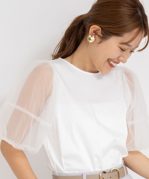 お値下げ！OHGA 新品未使用⭐︎LANTAN バルーンスリーブブラウス 待望の再販?ブラウス バルーンスリーブ バルーン袖[品番