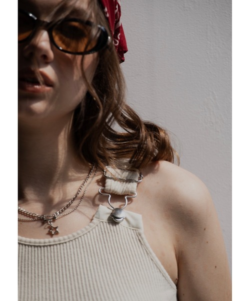 Glanny（グランニー） タンクトップ ノースリーブ ベルトタンクトップ