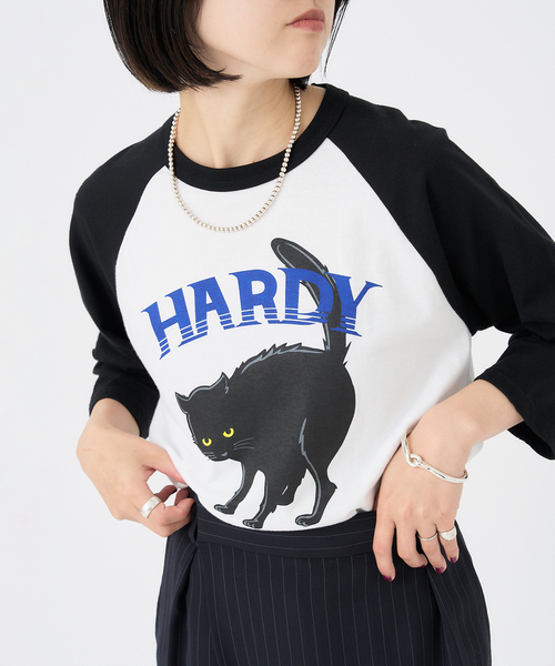 HARDY NOIR tシャツ 「追加」BLACK CAT Tシャツ レディース