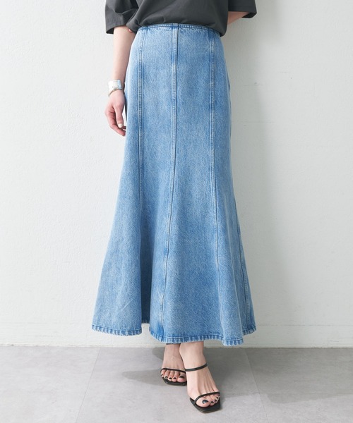 【Whim Gazette】デニムロングスカート size(38) Whim Gazette｜デニムスリットスカート | Rakuten Fashion(楽天