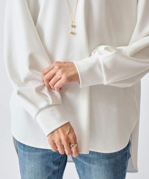 BEARDSLEY ブラック フリル長袖トップス 新品未使用 Lace Ladies ラッフルフリル ジョーゼット ブラウス レディース