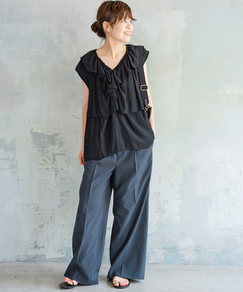 「Spick & Span」 半袖ブラウス FREE ベージュ レディース Spick＆Span 「Spick & Span」 半袖ブラウス FREE ベージュ