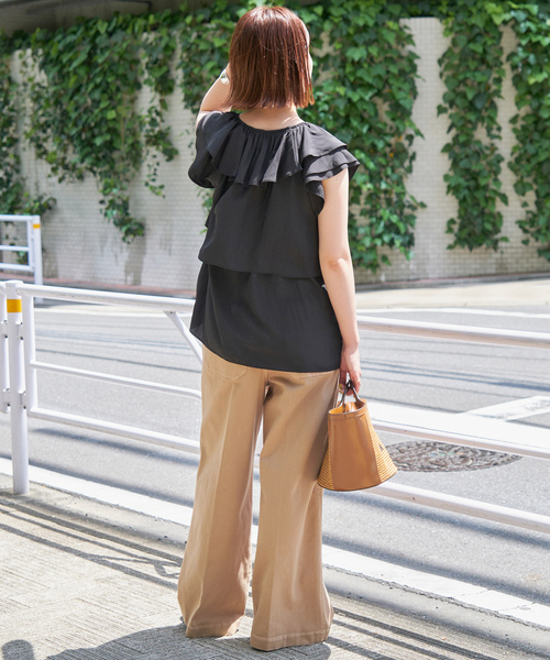 「Spick & Span」 半袖ブラウス FREE ベージュ レディース Spick＆Span 「Spick & Span」 半袖ブラウス FREE ベージュ