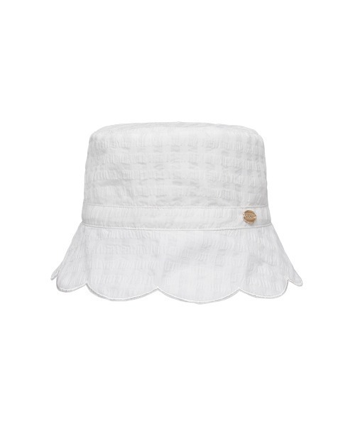 SCALLOP BUCKET HAT: BLUE