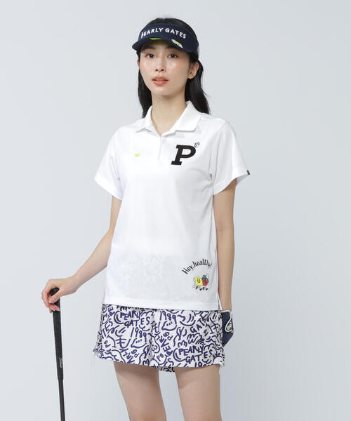 ポロシャツ ポロ 「PEARLY GATES」ワッフルメッシュ半袖ポロシャツ レディース