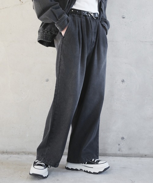 「ETELIO」 加工デニムパンツ S グレー メンズ