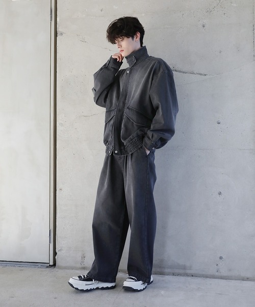 「ETELIO」 加工デニムパンツ S グレー メンズ