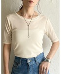 tシャツ 半袖 クルーネックシースルー/半袖シ...の詳細画像1