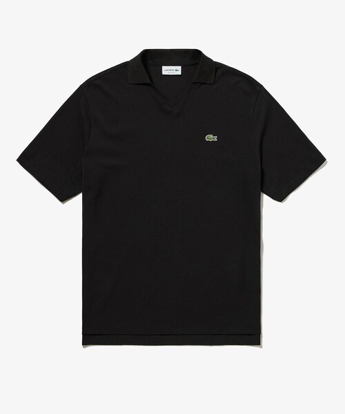 【即購入OK】LACOSTE × VISIONAIRE　ポロシャツ　サイズL　黒 LACOSTE ポロシャツ L.12.12アレンジ スキッパーネック