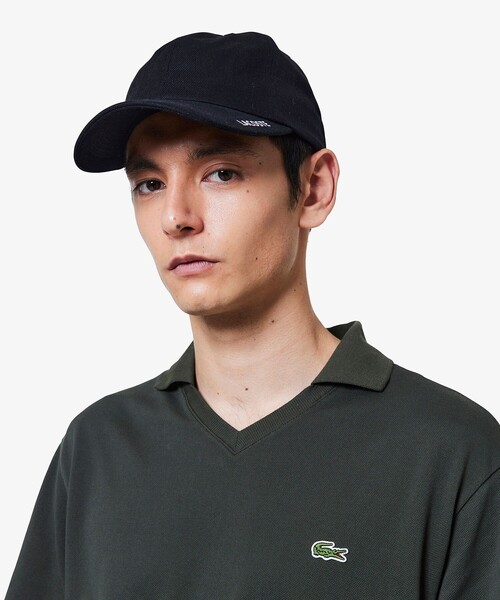LACOSTE ブラック ポロシャツ XL LACOSTE ポロシャツ L.12.12アレンジ スキッパーネック