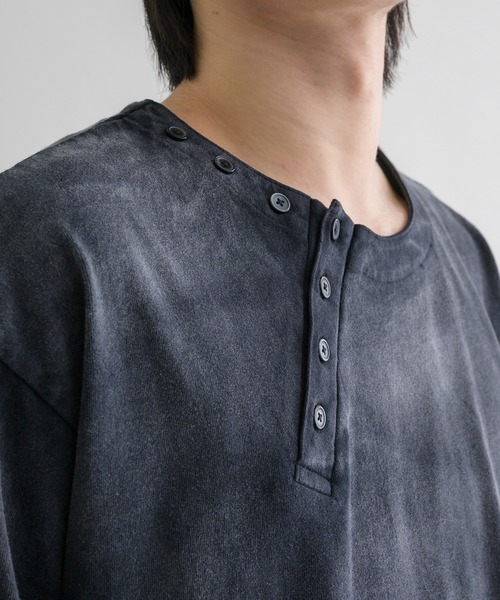 tシャツ 「EPNK」Asymmetry henry neck tee / アシンメトリーヘンリー