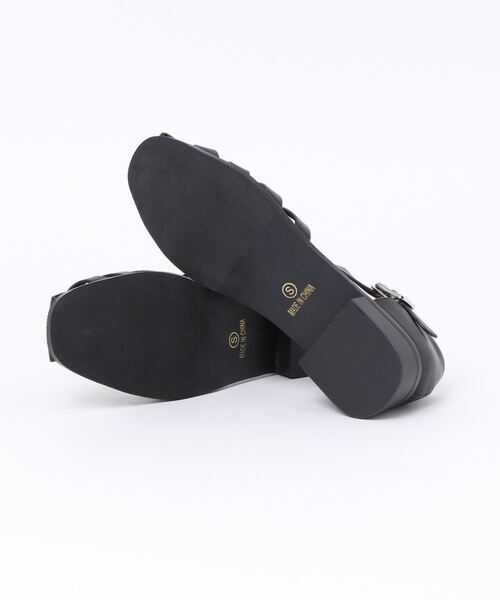 「VENCEEXCHANGE」 フラットサンダル L ブラック レディース_画像3