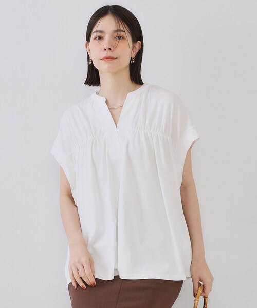 イソップ OPAQUE.CLIP tシャツ スキッパーフレアカットソー「接触冷感