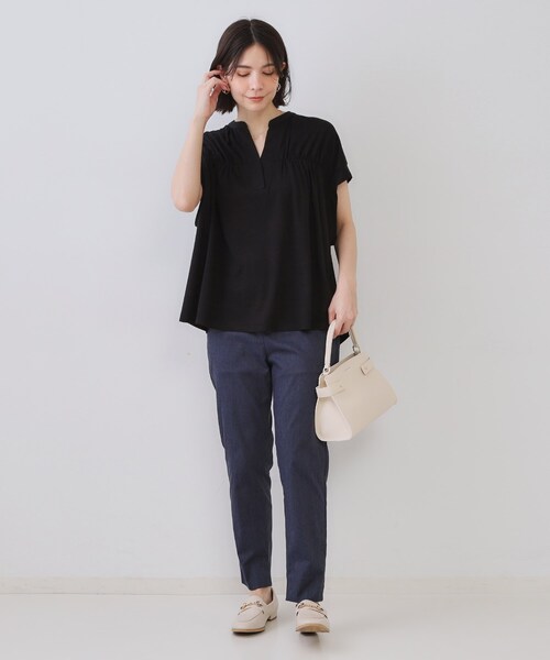 イソップ OPAQUE.CLIP tシャツ スキッパーフレアカットソー「接触冷感
