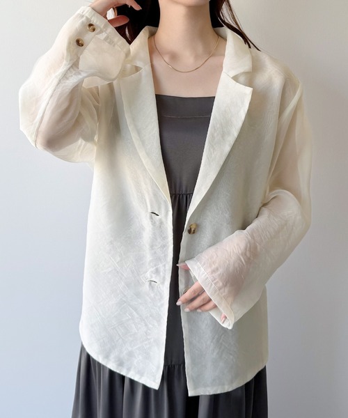 「mipiarl」 テーラードジャケット LARGE ブラック レディース