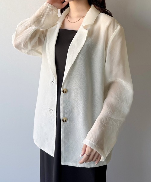 「mipiarl」 テーラードジャケット LARGE ブラック レディース