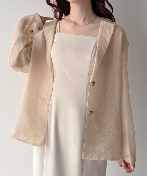 「mipiarl」 テーラードジャケット LARGE ブラック レディース