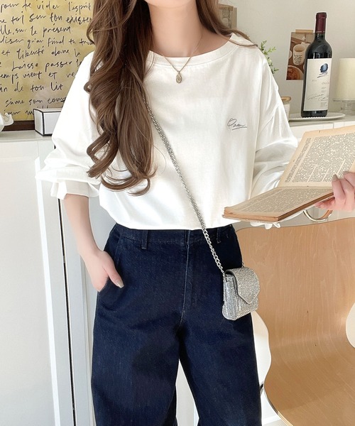 「classicalelf」 長袖カットソー MEDIUM グレイッシュベージュ レディース
