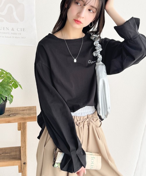 「classicalelf」 長袖カットソー MEDIUM グレイッシュベージュ レディース