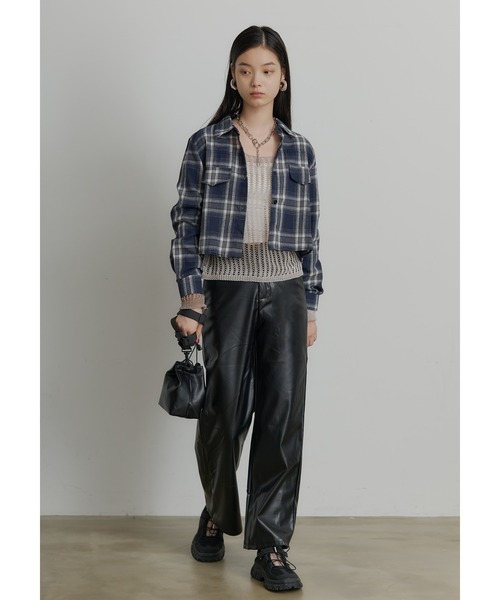 SEN TOKYO パンツ PUレザーワイドパンツ レディース メンズ : ZOZOTOWN