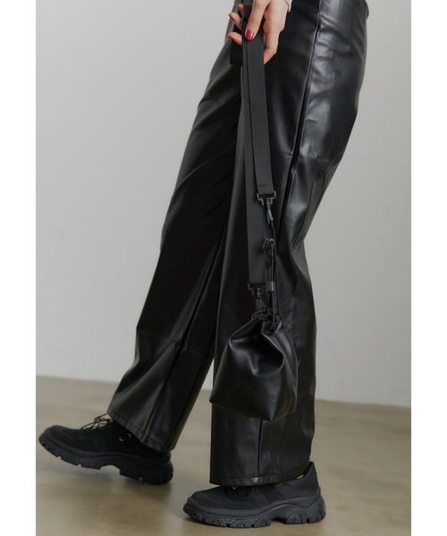 SEN TOKYO パンツ PUレザーワイドパンツ レディース メンズ : ZOZOTOWN