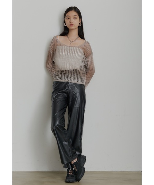 SEN TOKYO パンツ PUレザーワイドパンツ レディース メンズ : ZOZOTOWN