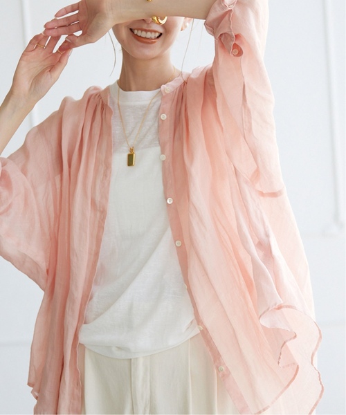 「SLOBE IENA」 長袖ブラウス - ブルー レディース_画像3