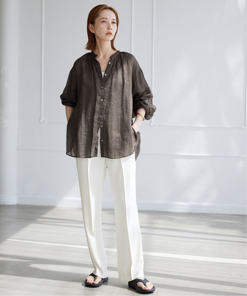 「SLOBE IENA」 長袖ブラウス - ブルー レディース_画像4