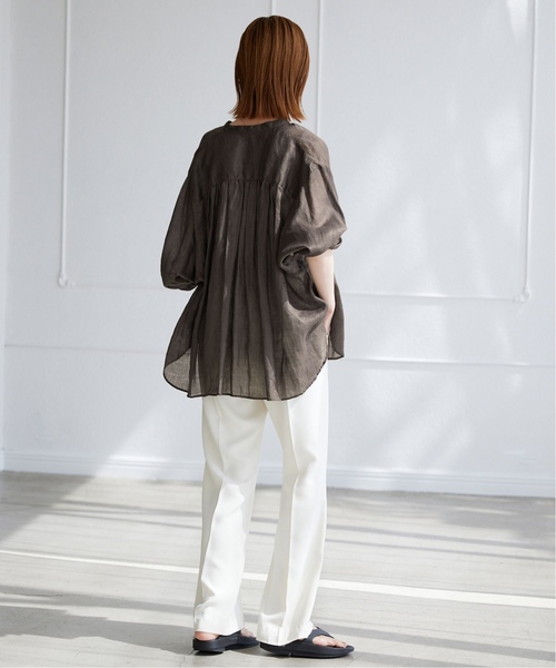 「SLOBE IENA」 長袖ブラウス - ブルー レディース_画像6