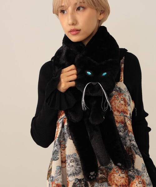 mmts（マミタス） マフラー ストール 猫ティペット レディース