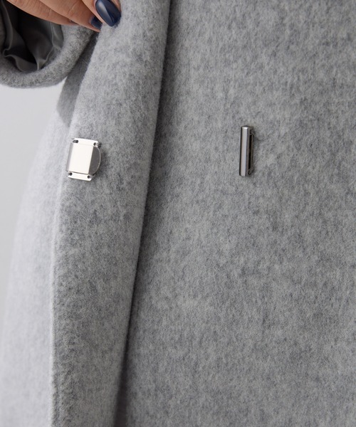 Sale】二子玉) Whim Gazette ノーカラーコート 15AW グレー F Whim
