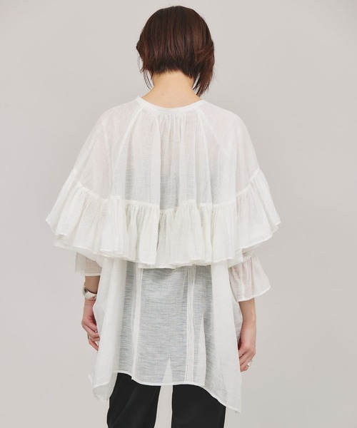 「Curensology」 半袖チュニック FREE サックスブルー レディース_画像3