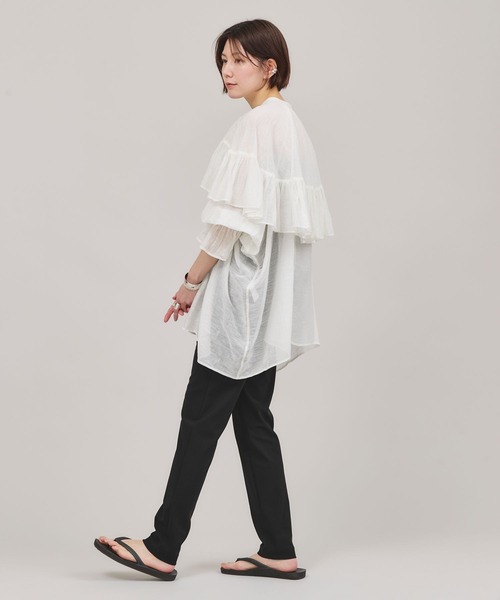 「Curensology」 半袖チュニック FREE サックスブルー レディース_画像7