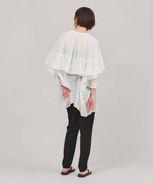 「Curensology」 半袖チュニック FREE サックスブルー レディース_画像8