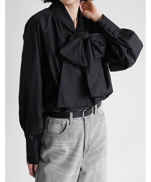 Re:EDIT（リエディ） ブラウス シャツ ブロードボウタイブラウス