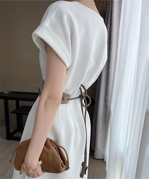 「MAISON DE THERESE」 半袖ワンピース M ホワイト レディース_画像6