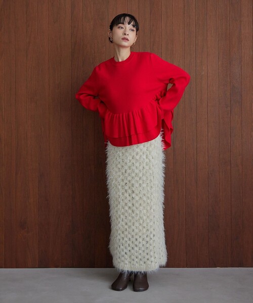 EM スソダブルフリル ニットプルオーバー UNITED ARROWS green label relaxing｜<EMMEL REFINES>EM スソダブル