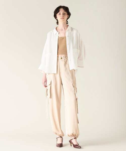 「GRACE CONTINENTAL」 7分袖シャツ 36 ベージュ レディースの画像