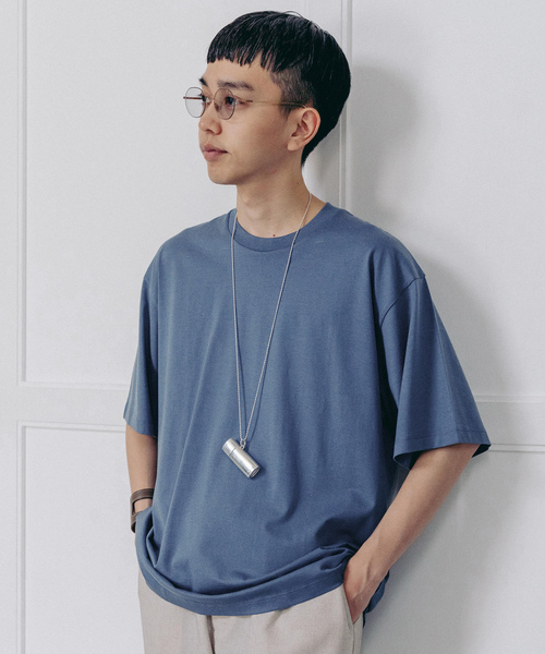 「handvaerk」 半袖Tシャツ MEDIUM コバルトブルー メンズ_画像7