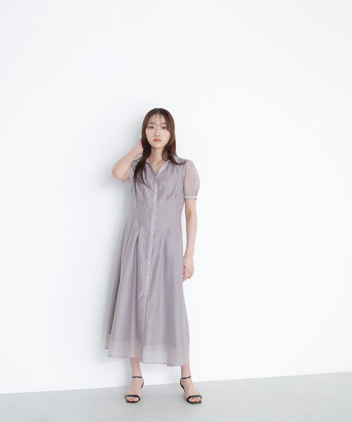 「NATURAL BEAUTY BASIC」 半袖ワンピース SMALL ネイビー レディース_画像5