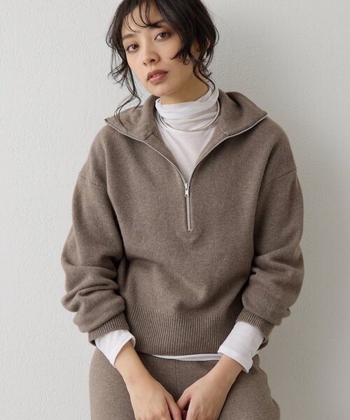 Whim Gazette（ウィム ガゼット） ニット セーター W/Ca ZIPニットプル